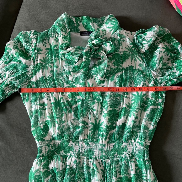 Vineyard Vines Tropical Toile green midi dress M - Picture 8 of 10